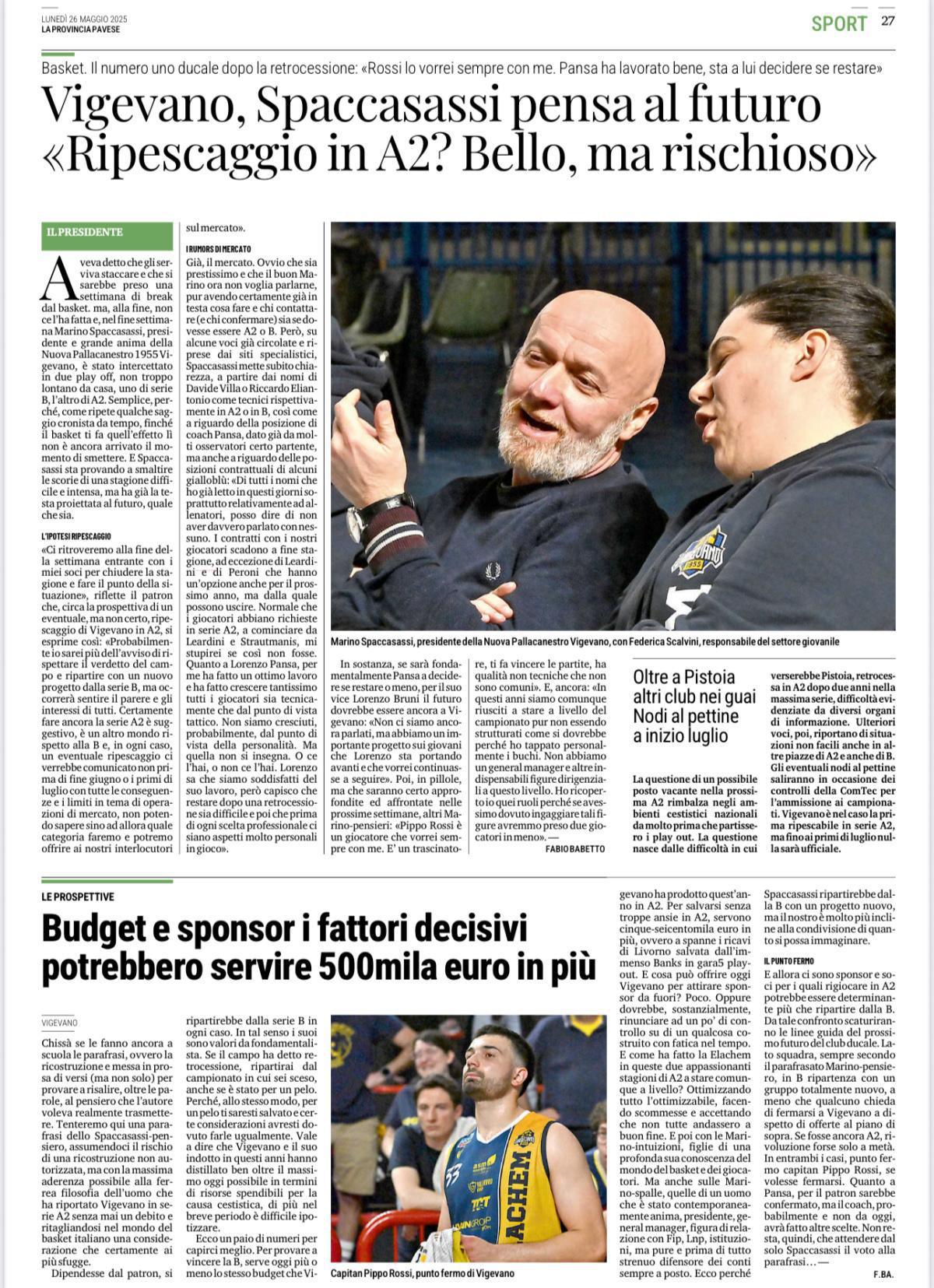 26/05/25 - La Provincia Pavese