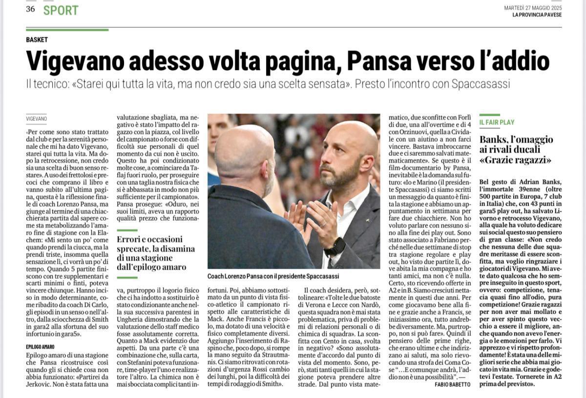 27/05/25 - La Provincia Pavese