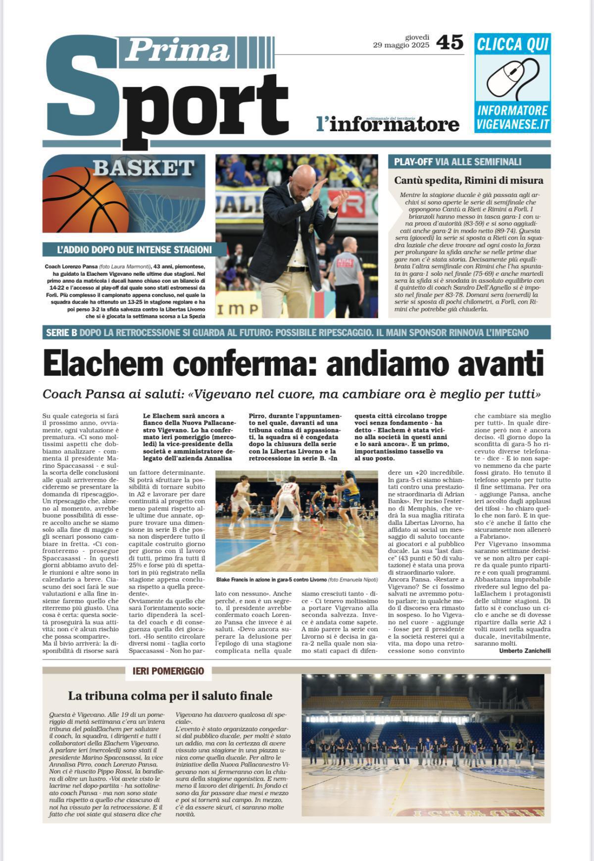 31/05/25 - L’Informatore Vigevanese