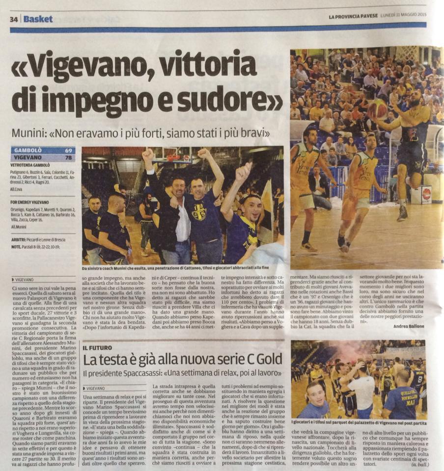 Vigevano 1955, storia di una passione (3a puntata) - 2014/15, arriva la seconda promozione di fila Vigevano 1955, storia di una passione (3a puntata) - 2014/15, arriva la seconda promozione di fila