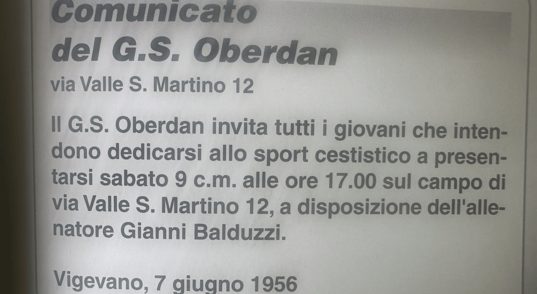 Vigevano 1955, storia di una passione (12a puntata) - 1955/56, nasce il Gruppo Sportivo Oberdan ed è subito promozione Vigevano 1955, storia di una passione (12a puntata) - 1955/56, nasce il Gruppo Sportivo Oberdan ed è subito promozione