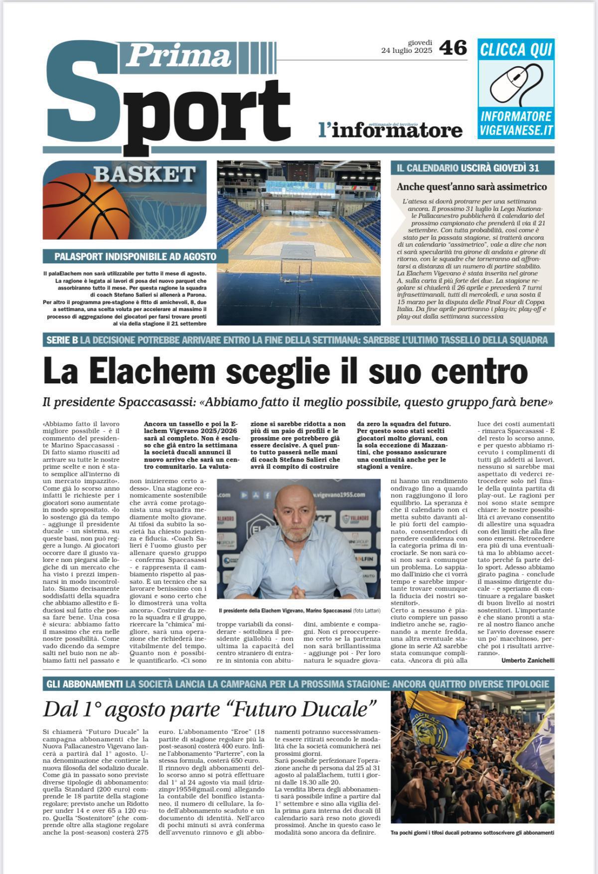 25/07/25 - L’Informatore Vigevanese