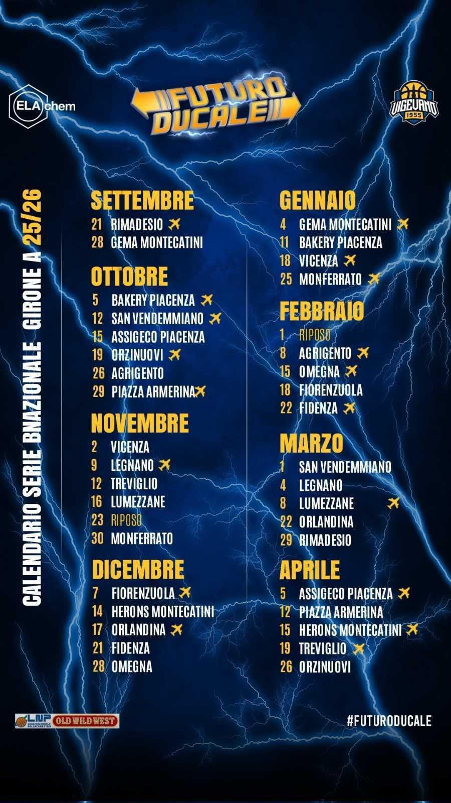 Il calendario 2025/26: dopo Desio, esordio in casa il 28 settembre contro ex di lusso...