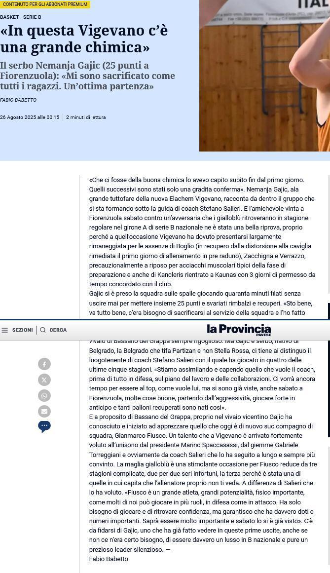 26/08/25 - La Provincia Pavese