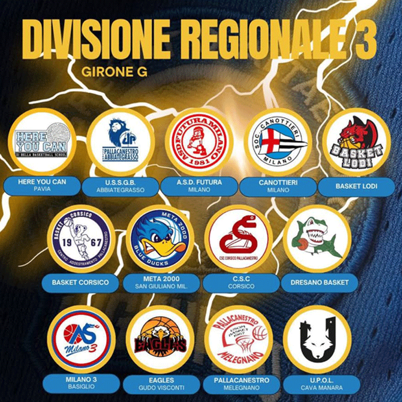 Divisione Regionale 3, CAT Vigevano inserita nel girone G 