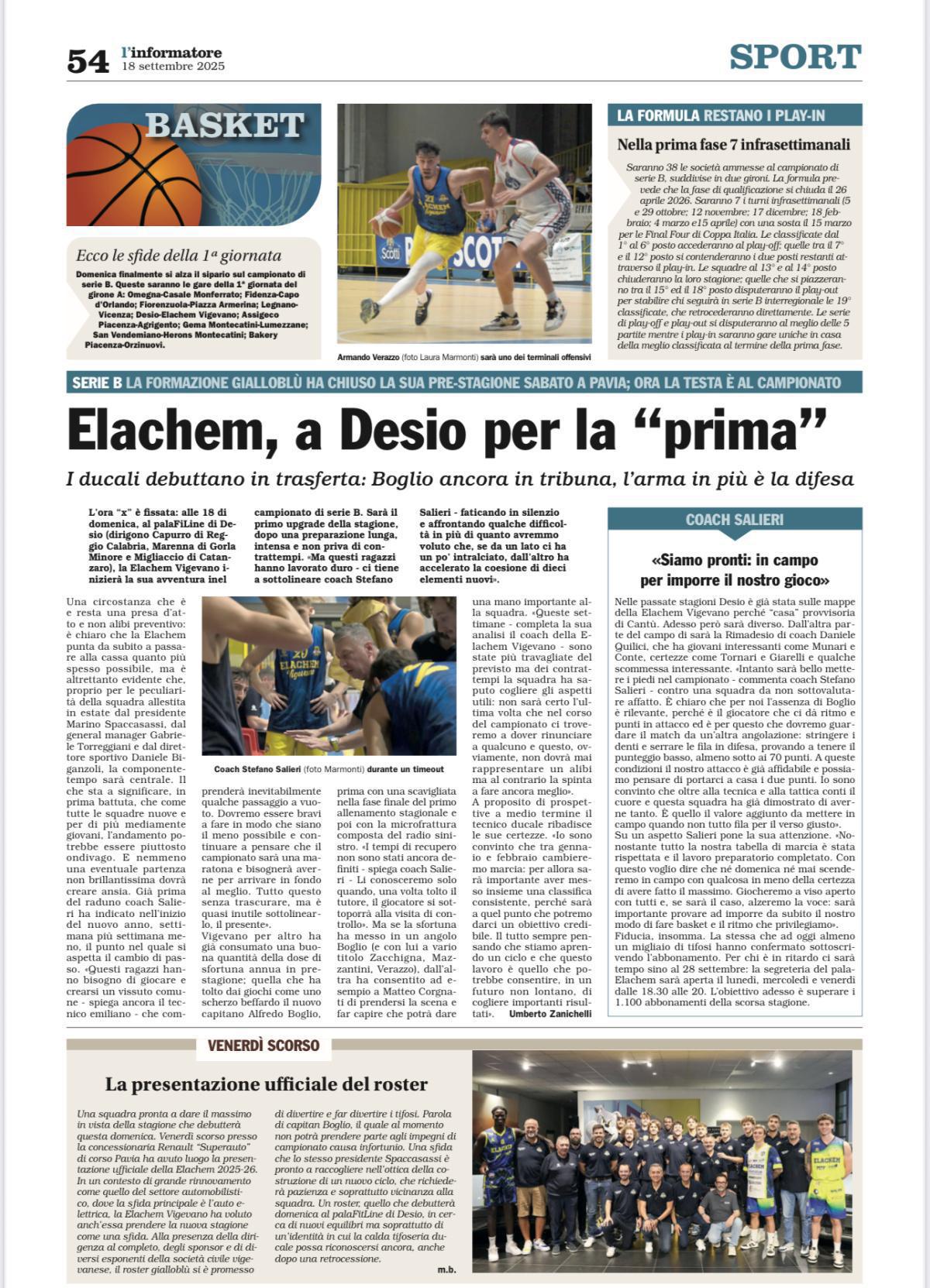 19/09/25 - L’Informatore Vigevanese