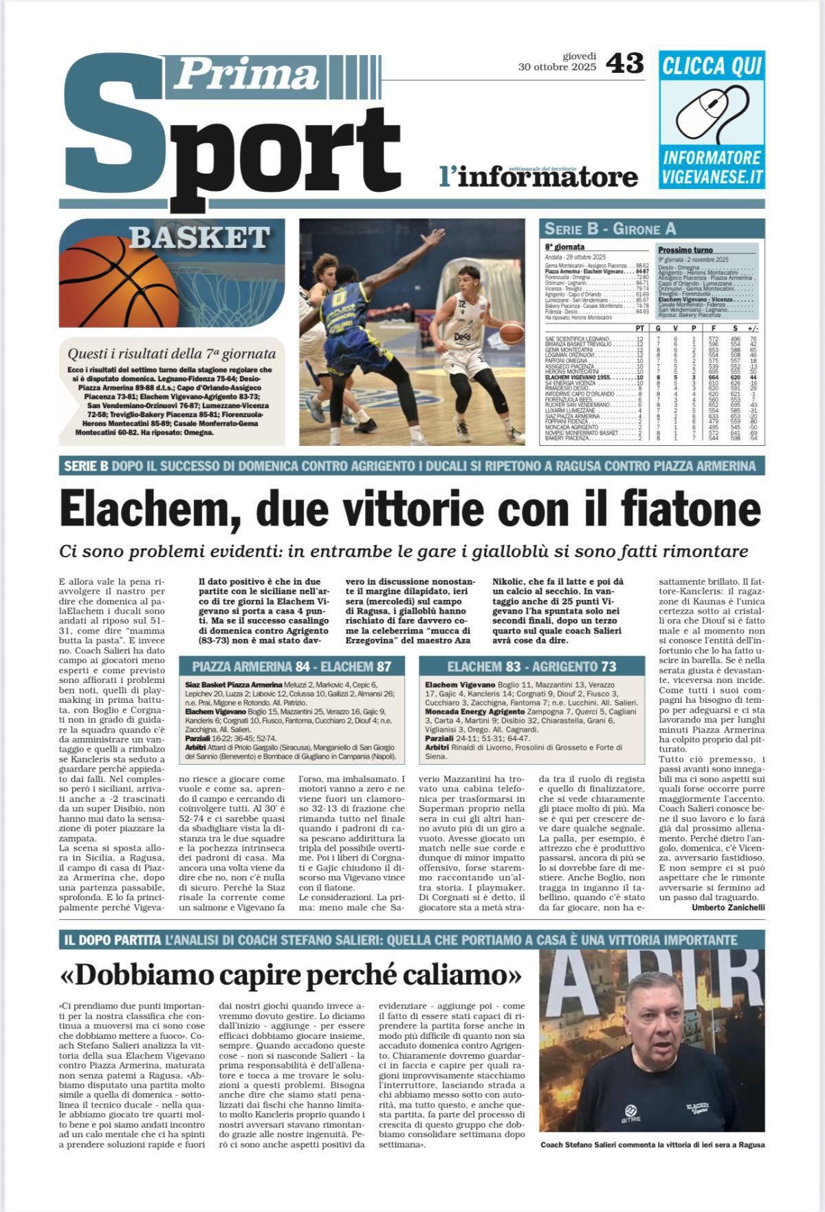 31/10/25 - L’Informatore Vigevanese