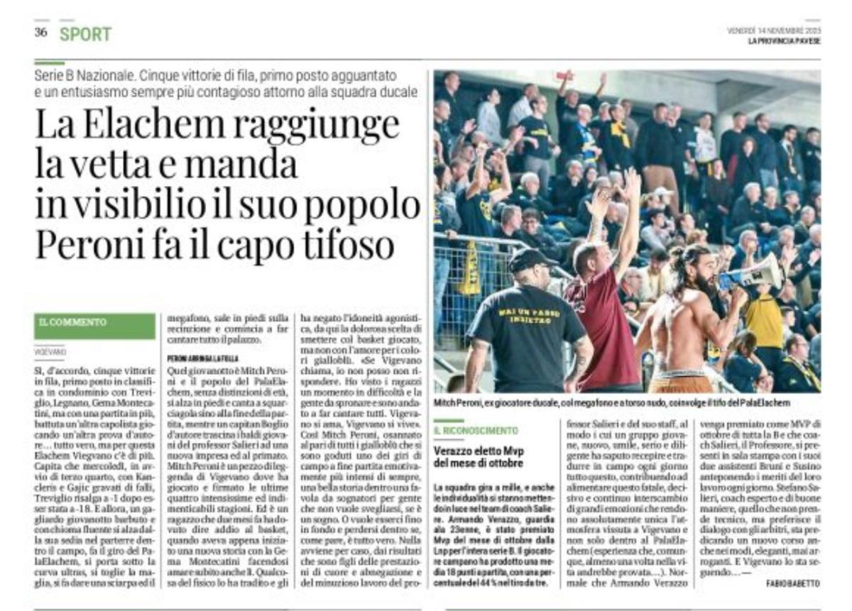 14/11/25 - La Provincia Pavese