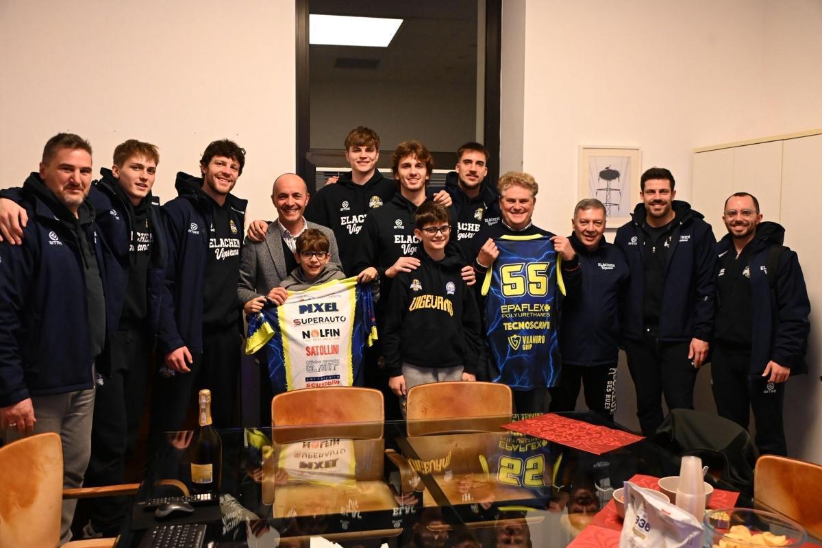 Nuova Pallacanestro Vigevano 1955 in visita a "Studio Giacalone" e "Tecnoscavi"