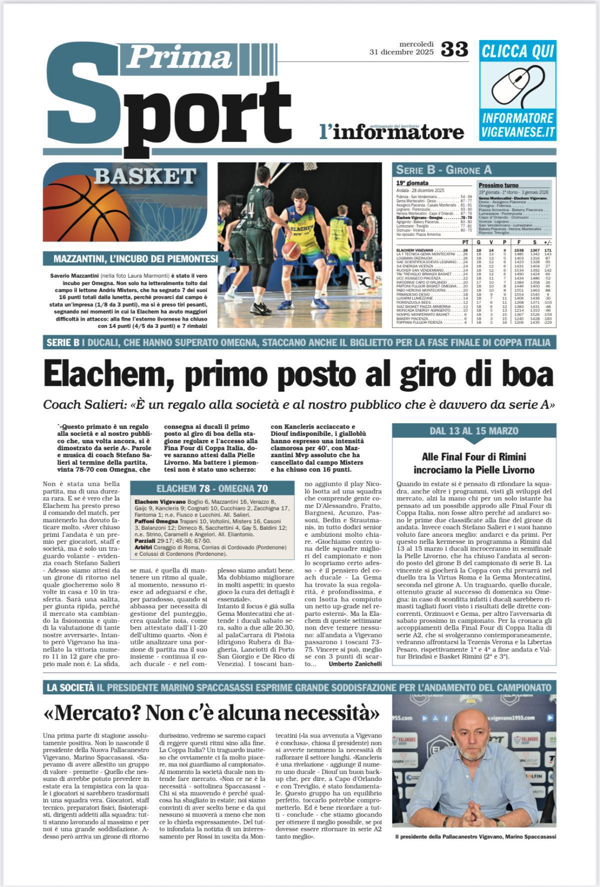 01/01/26 - L’Informatore Vigevanese