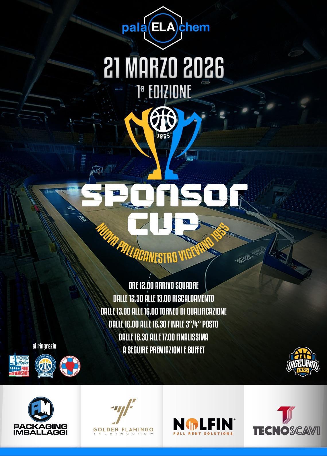 Al via la 1a edizione della "Sponsor Cup": in campo sabato 21 marzo al palaELAchem