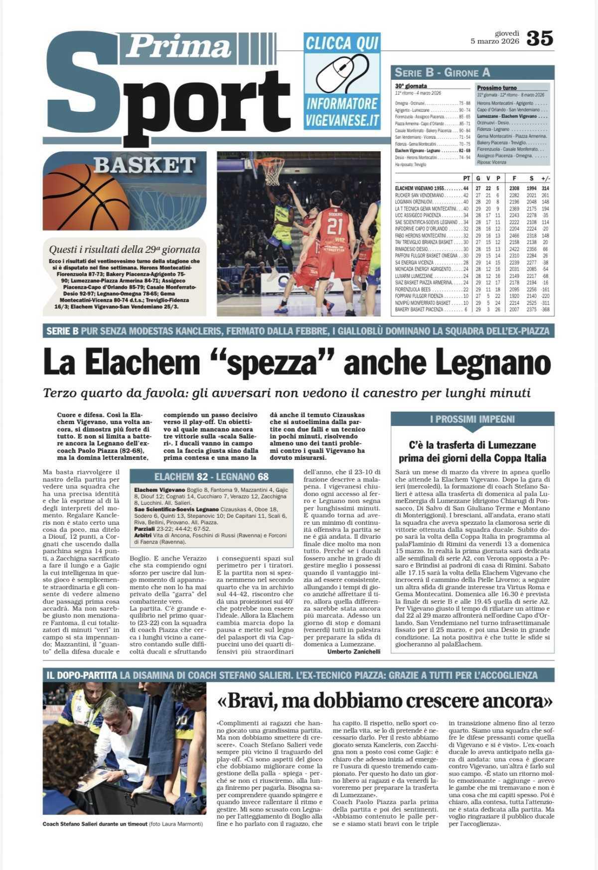 06/03/26 - L’Informatore Vigevanese