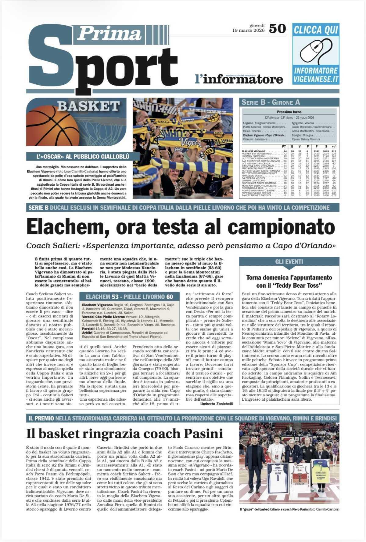 20/03/26 - L’Informatore Vigevanese