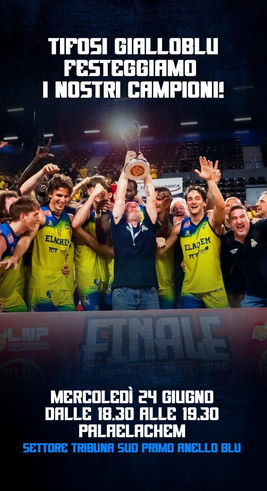 Tutti al palaELAchem a festeggiare i ragazzi mercoledì 24 giugno alle ore 18.30!!