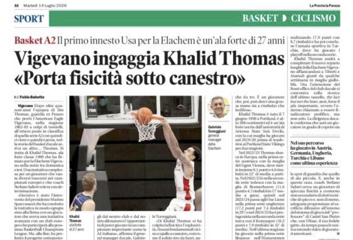 14/07/26 - La Provincia Pavese