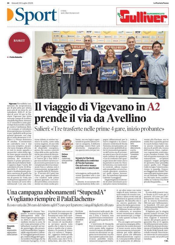 30/07/26 - La Provincia Pavese