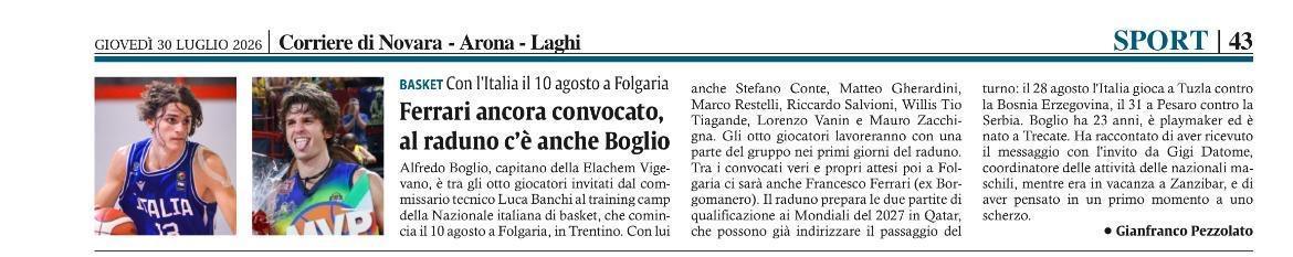 30/07/26 - Corriere di Novara
