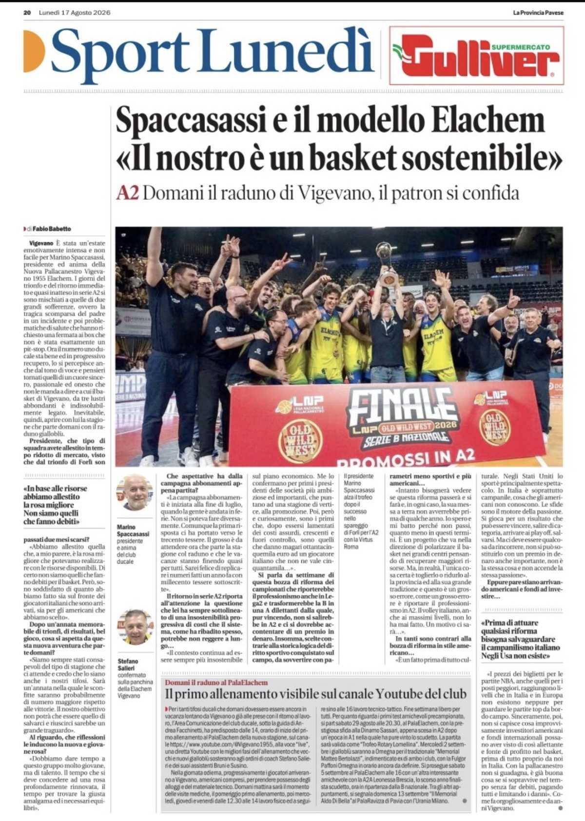 17/08/26 - La Provincia Pavese
