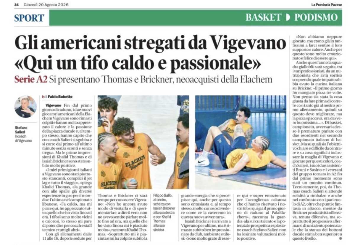 20/08/26 - La Provincia Pavese