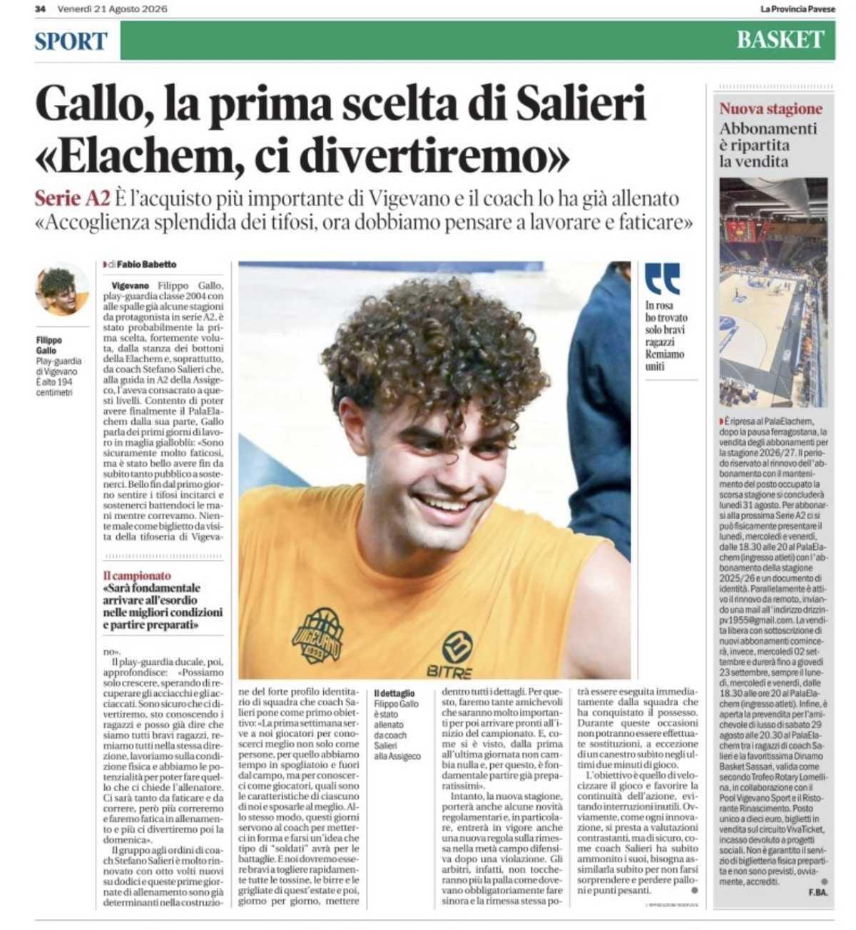 21/08/26 - La Provincia Pavese