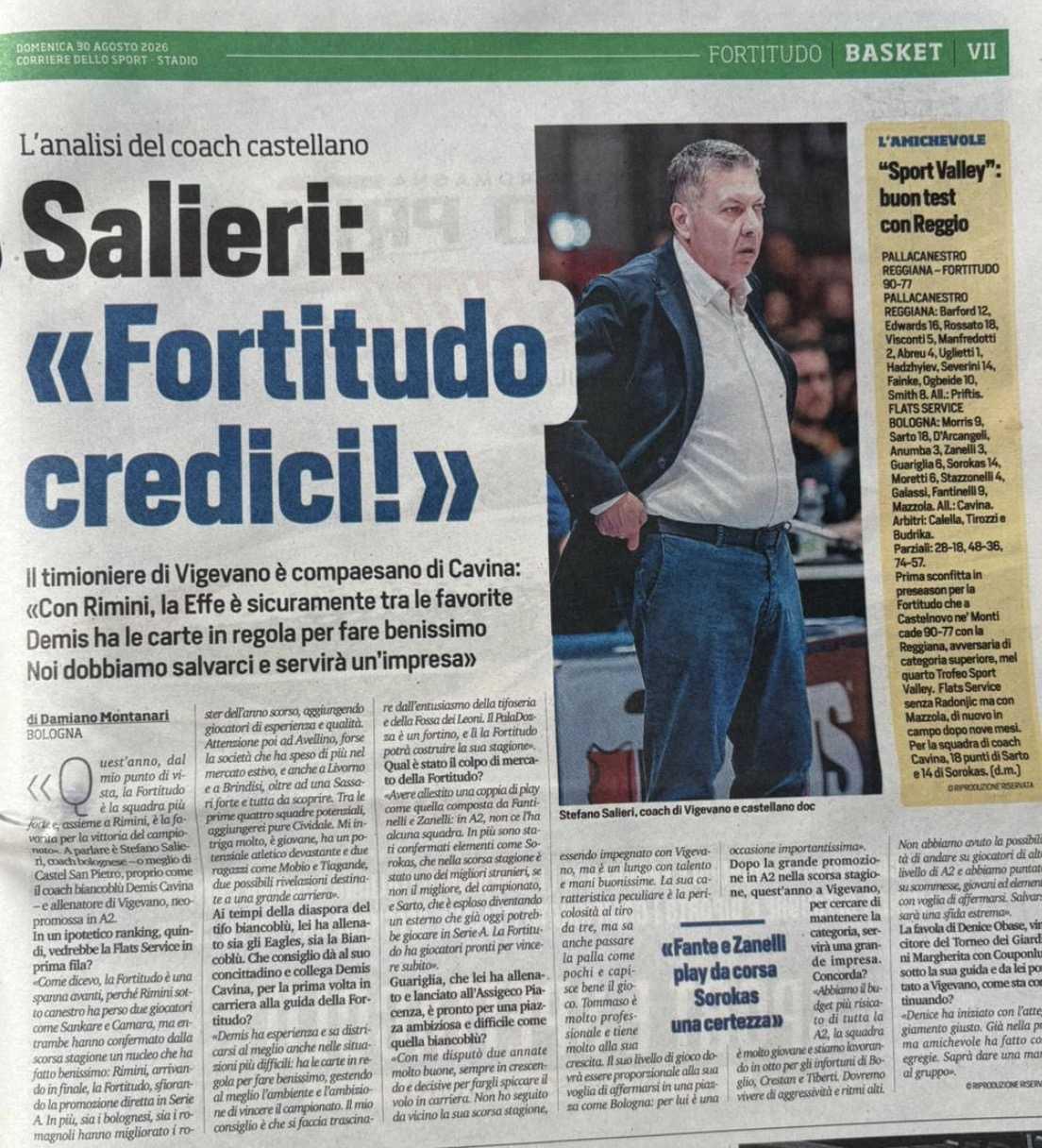 30/08/26 - Corriere dello sport