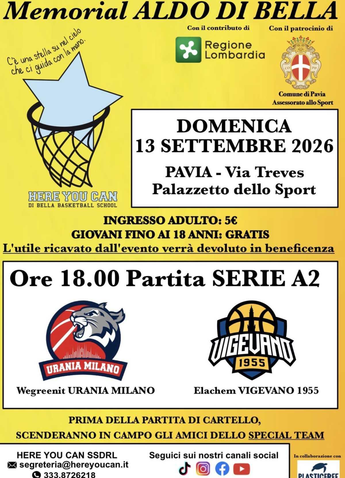 Vigevano 1955-Urania Milano in diretta streaming dalle 18 sul nostro canale youtube