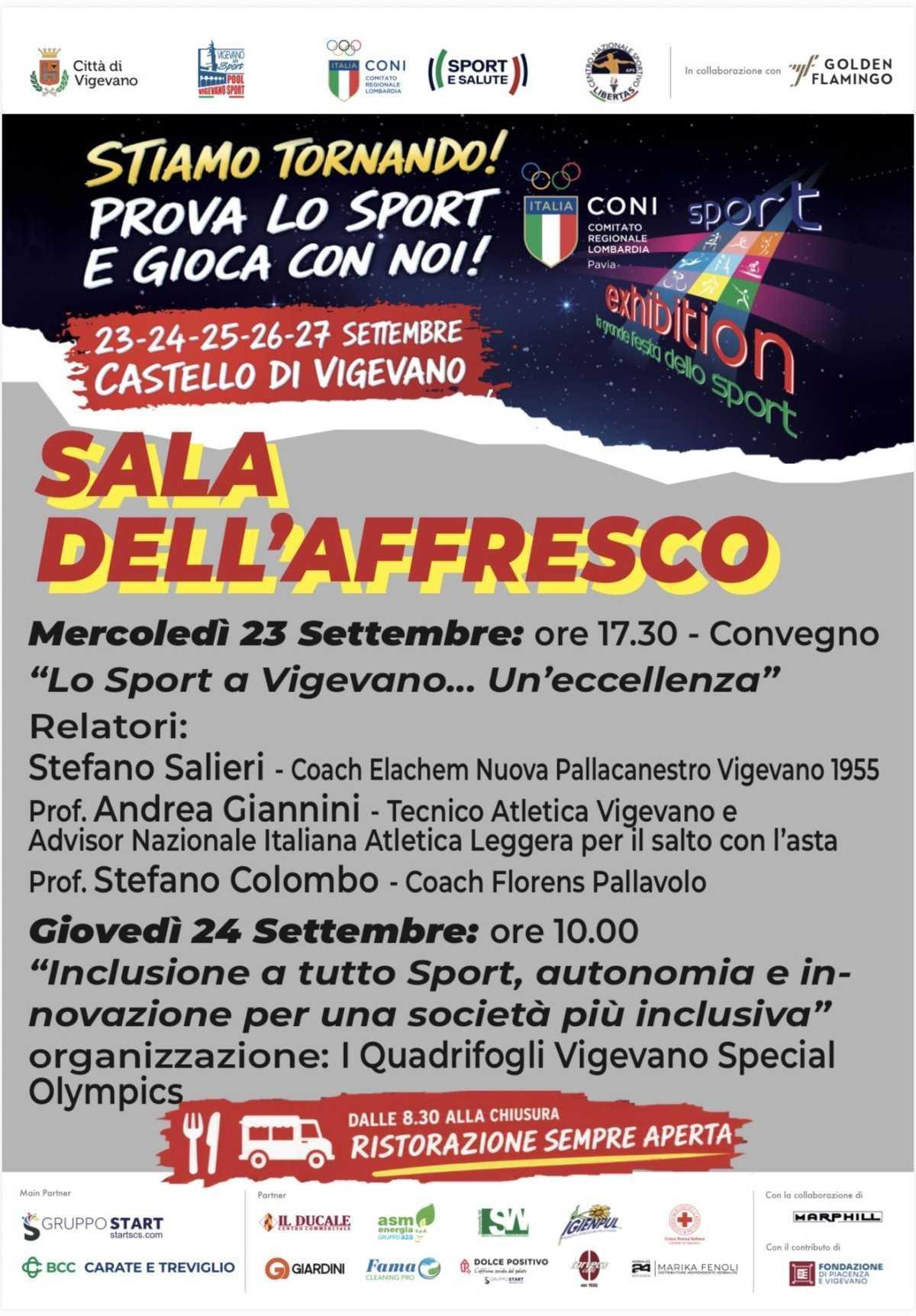 Salieri relatore mercoledì 23 settembre del convegno "Lo sport a Vigevano...un'Eccellenza"