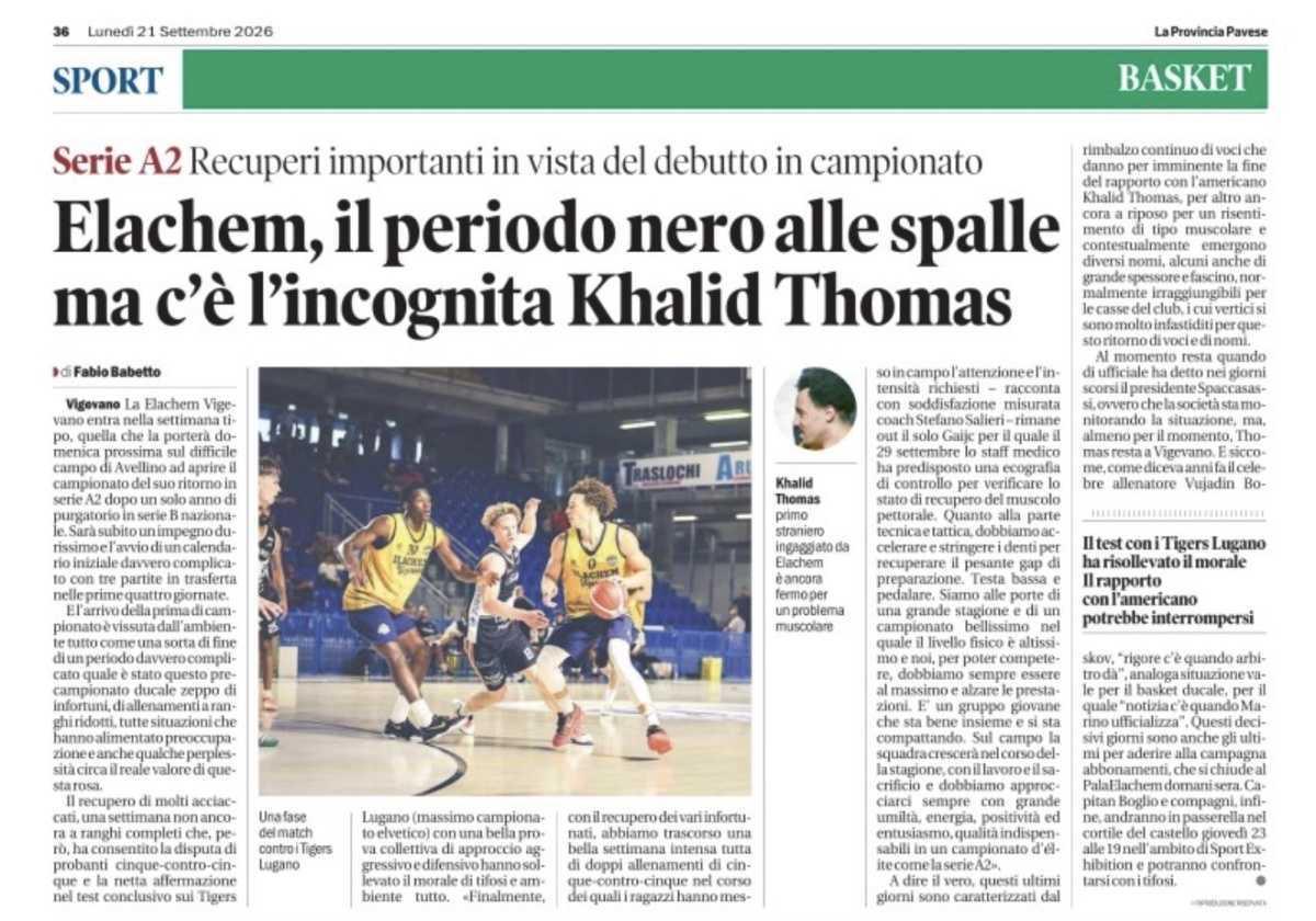 21/09/26 - La Provincia Pavese