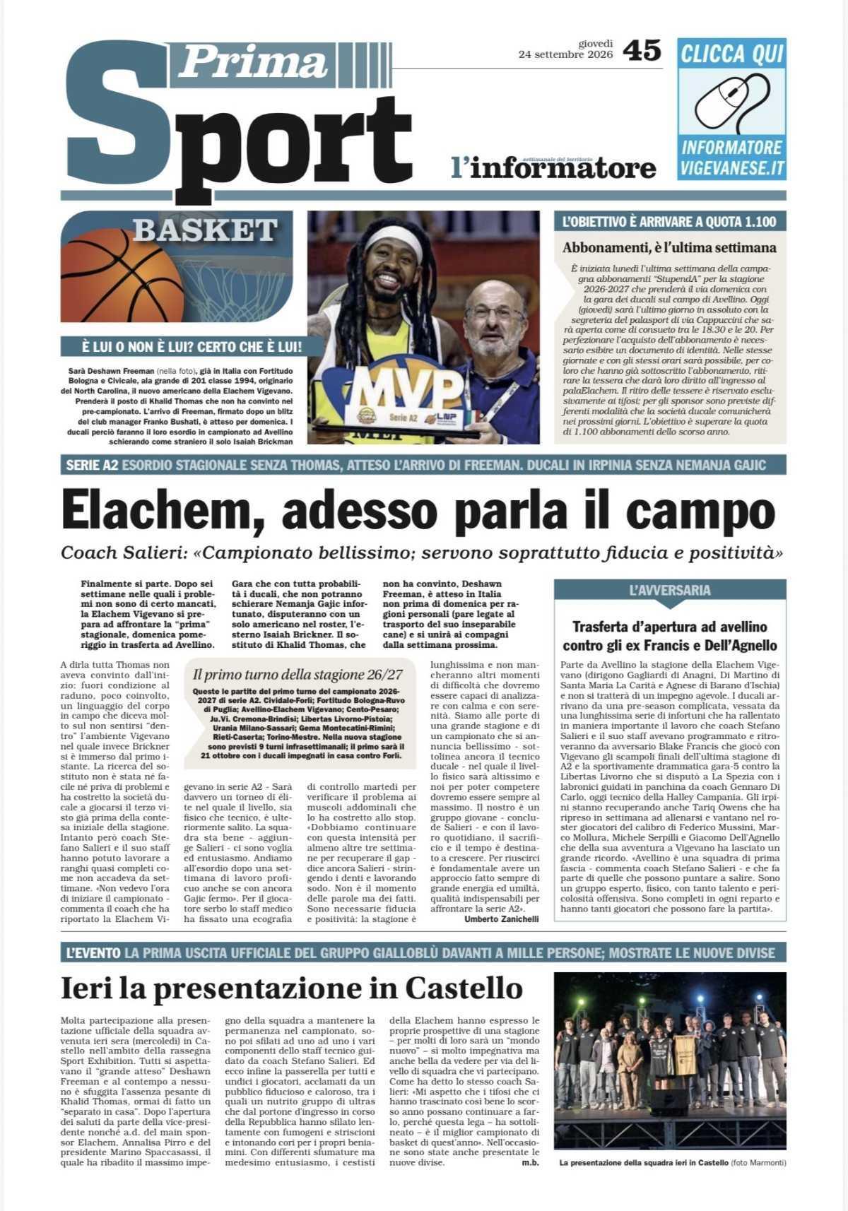 24/09/26 - L’Informatore Vigevanese