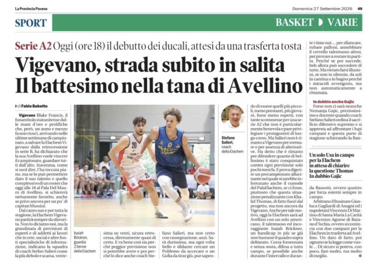 27/09/26 - La Provincia Pavese