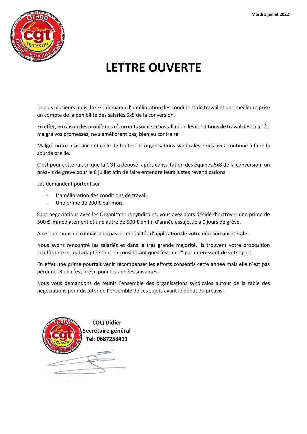 Les postés de la conversion du tricastin revendiquent 