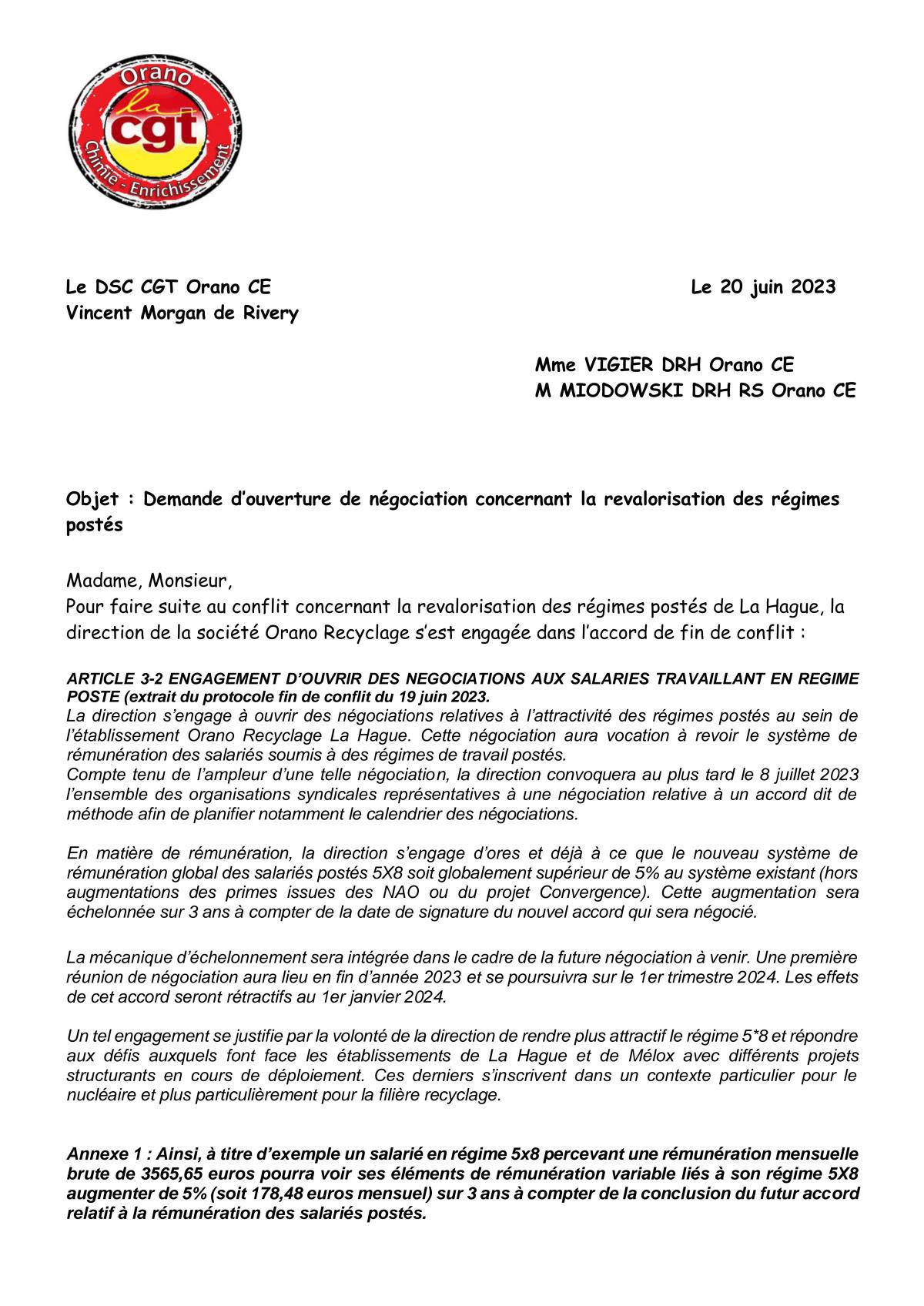 Revalorisation des régimes postés 