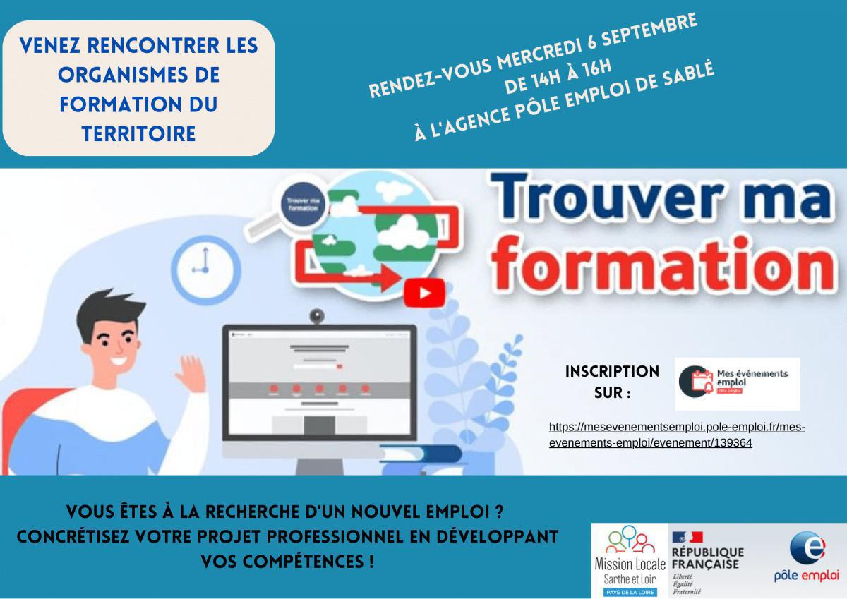 RENCONTR’FORMATION à Sablé-sur-Sarthe : Trouvez et validez votre projet professionnel RENCONTR’FORMATION à Sablé-sur-Sarthe : Trouvez et validez votre projet professionnel