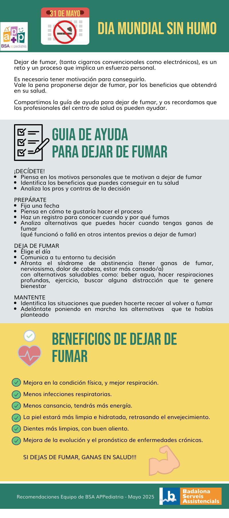 Guia para dejar de fumar