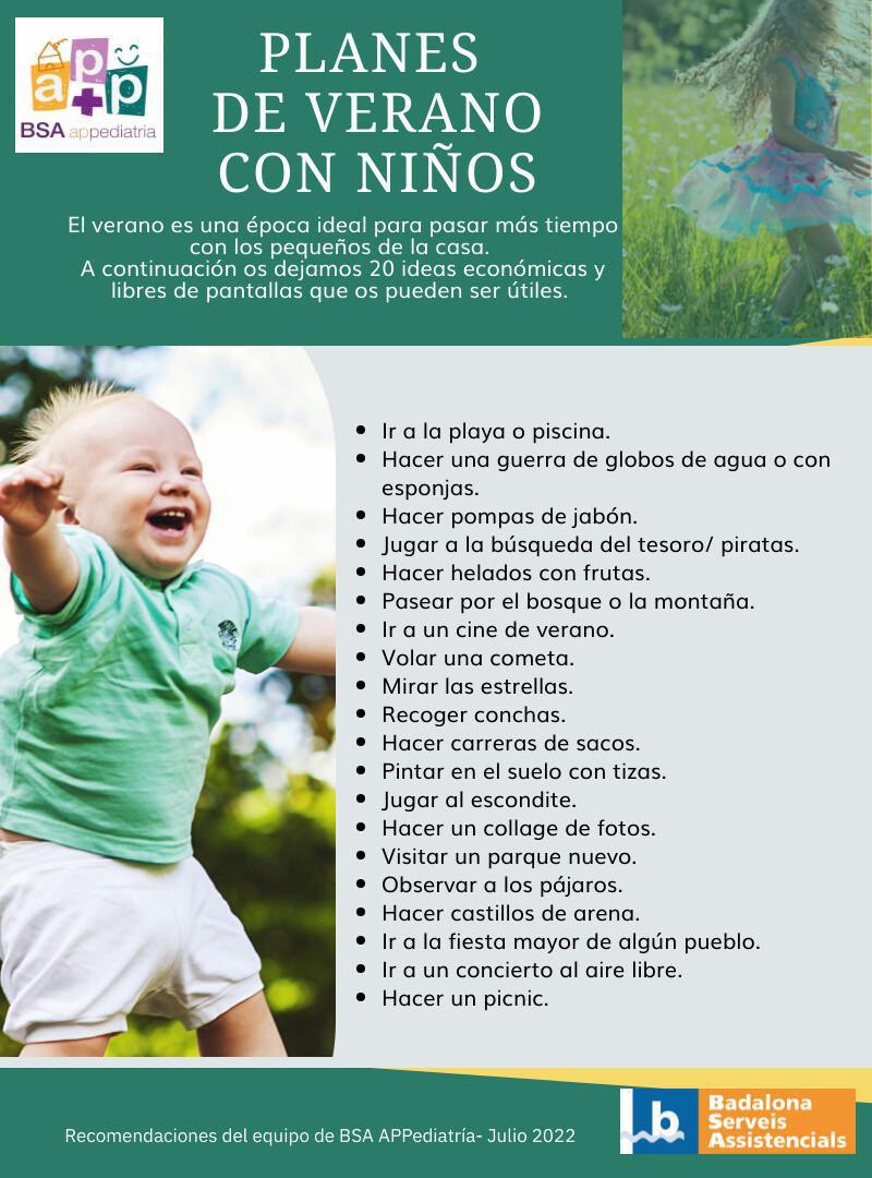 Planes de verano con niños