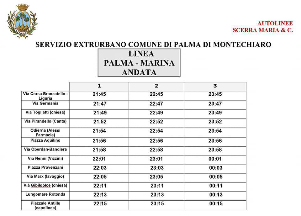 Bus per la Movida in sicurezza