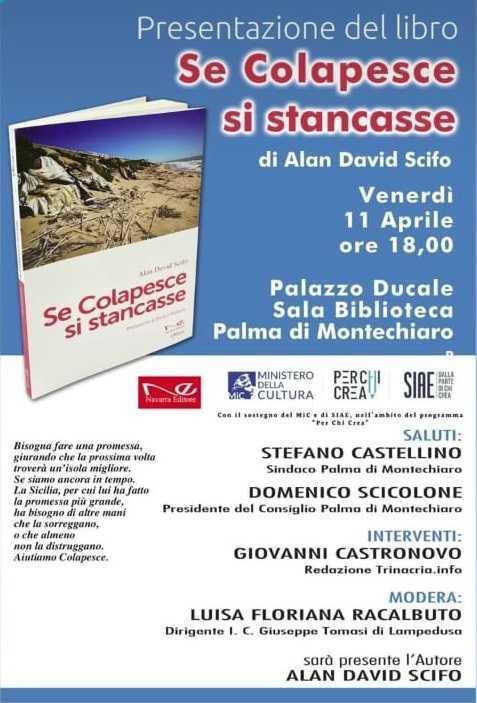 Presentazione del libro Se Colapesce si stancasse di Alan David Scifo (inizio ore 18.00)