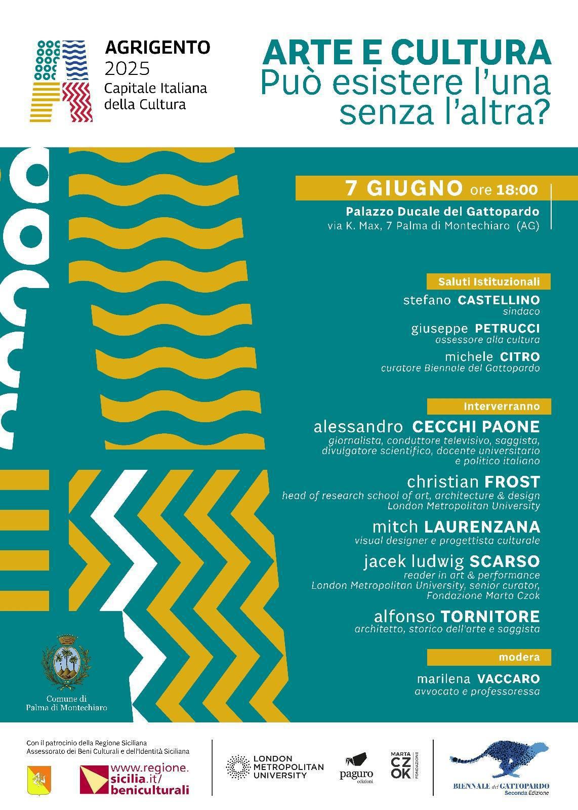 ARTE E CULTURA può esistere l'una senza l'altra? (inizio ore 18.00)