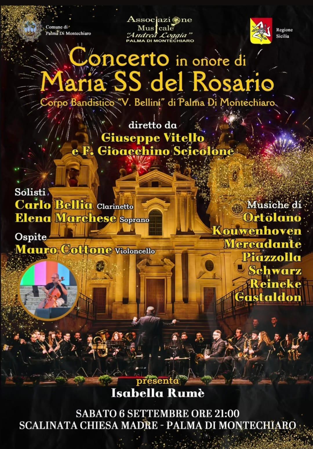 Concerto in onore di Maria SS. del Rosario (start h. 21.00)