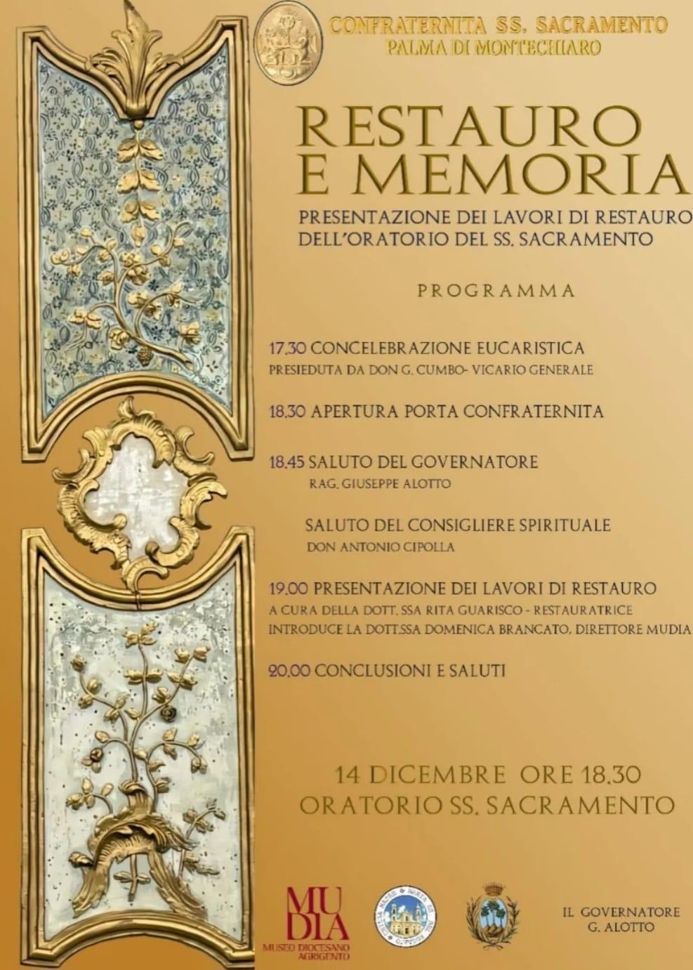 Restauro e Memoria (dalle ore 17.30)