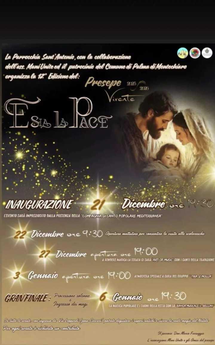 Presepe Vivente "E Sia la Pace" (inizio ore 19.00)