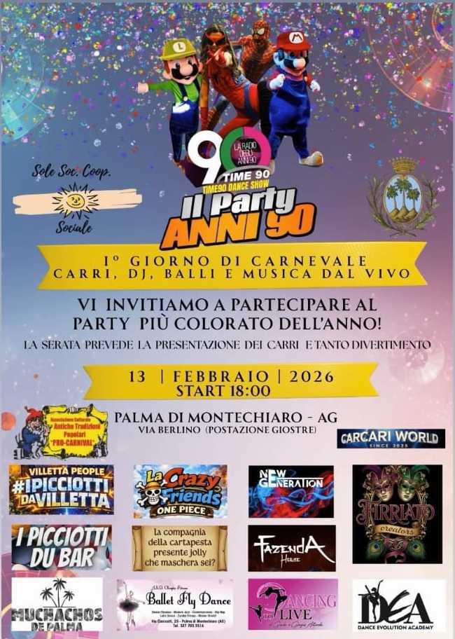 Il Party Anni 90 (start h. 18.00)