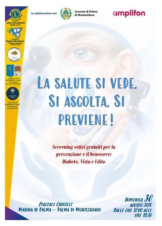 La Salute si Vede, si Ascolta, si Previene! (dalle ore 17:00 alle 19:30) La Salute si Vede, si Ascolta, si Previene! (dalle ore 17:00 alle 19:30)
