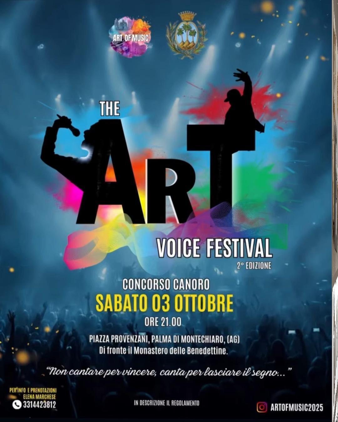 The ArT Voice Festival 2ª edizione - concorso canoro (inizio ore 21:00)