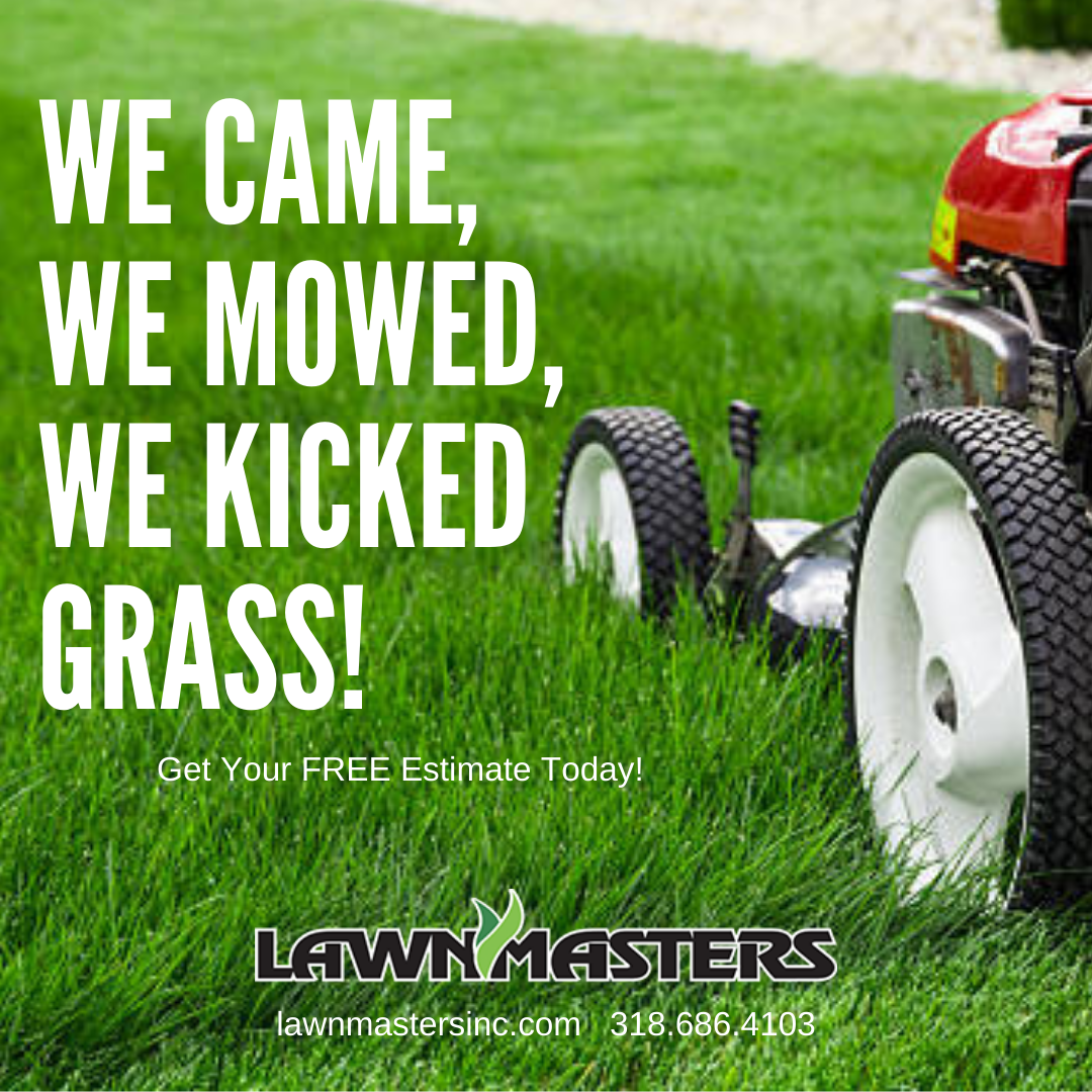 we came, we mowed. we kicked grass 
