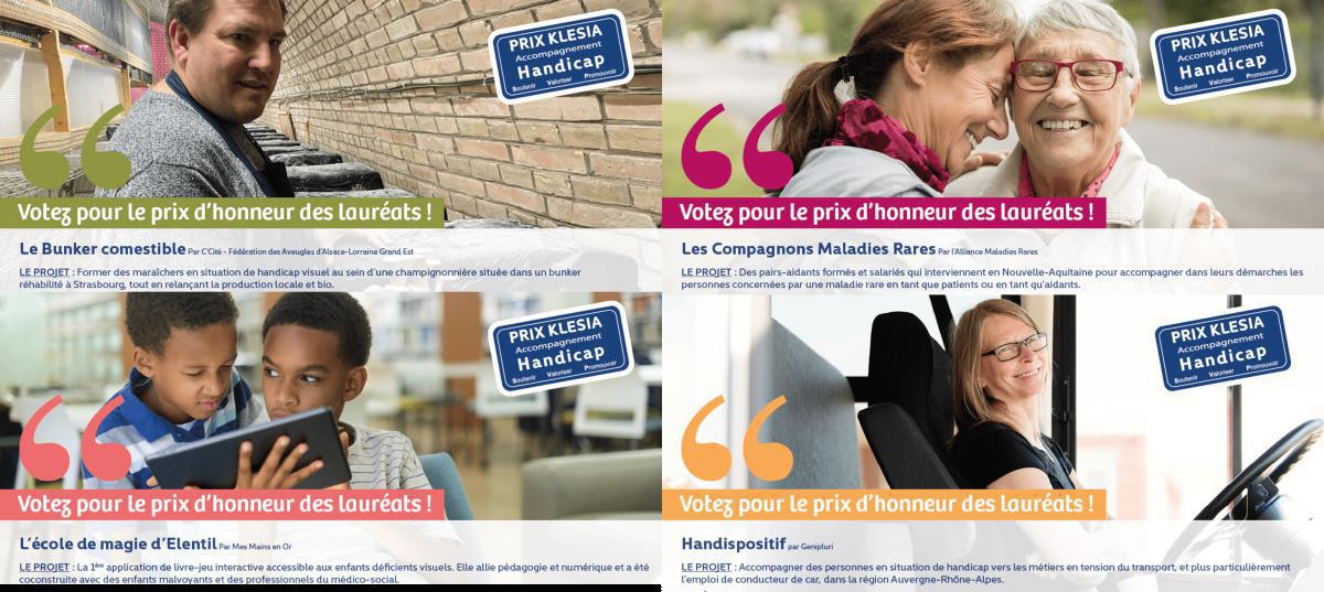 Le Prix KLESIA Accompagnement Handicap fête ses 15 ans : faites gagner un lauréat! Le Prix KLESIA Accompagnement Handicap fête ses 15 ans : faites gagner un lauréat!