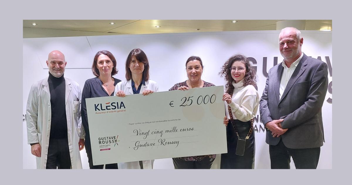 Le Groupe KLESIA remet un don de 25 000 euros à l’Institut Gustave Roussy