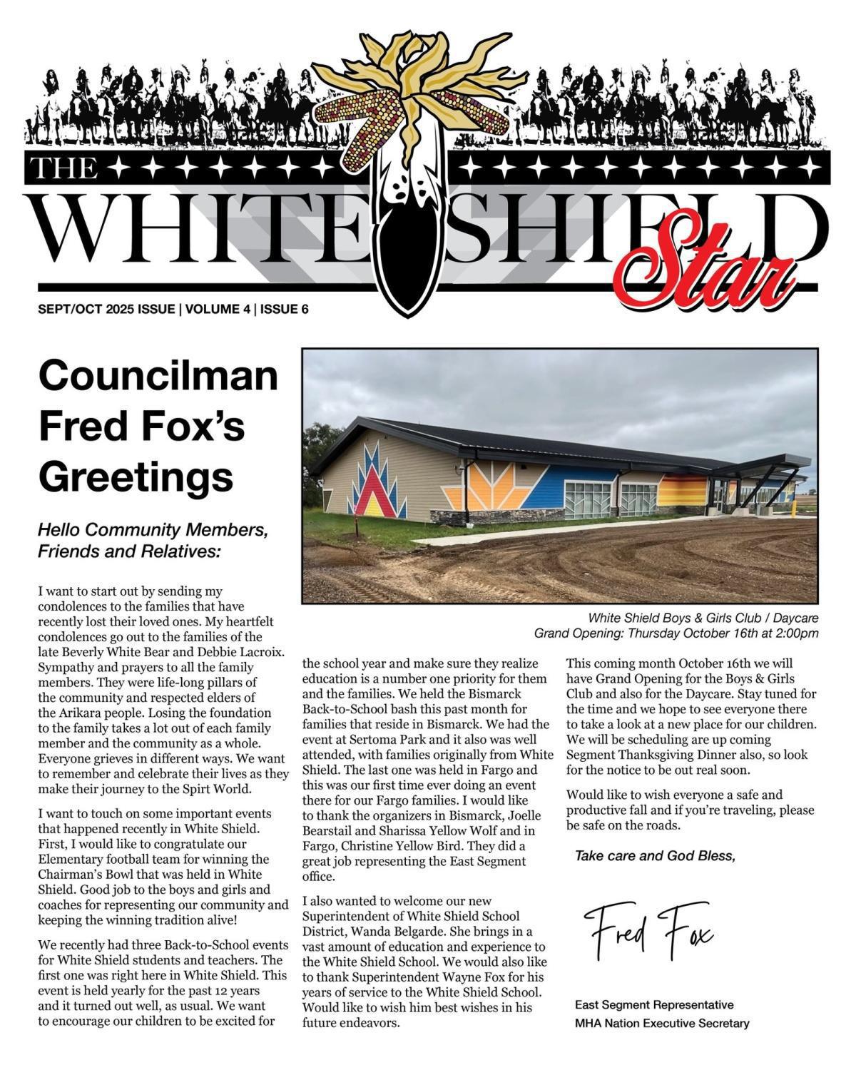 White Shield Star- Oct 2025