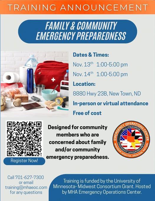 Family & Community Emergency Preparedness training