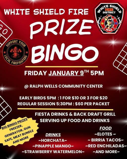 White Shield Fire- Prize BINGO